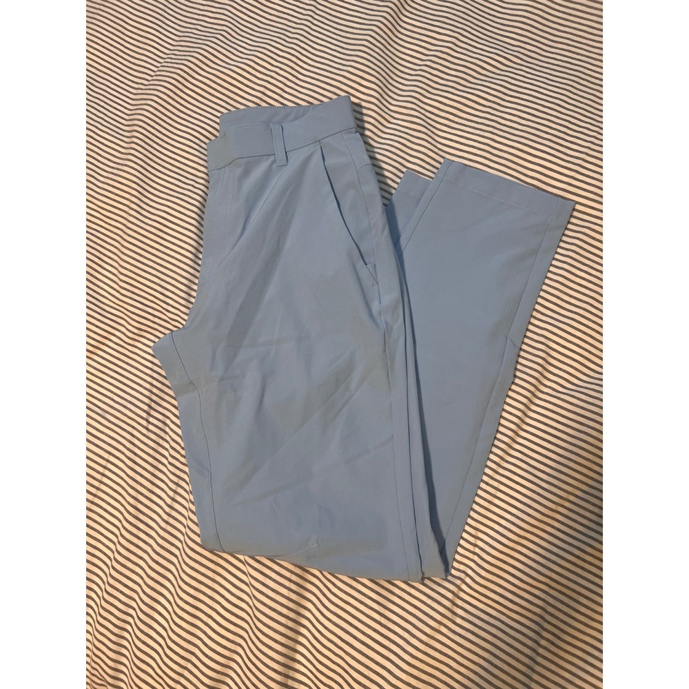 Fabletics Golf Mens Light Blue Performance Stretch Flat Front Pants 29x32